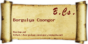Borgulya Csongor névjegykártya